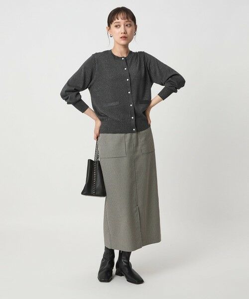 green label relaxing / グリーンレーベル リラクシング カーディガン・ボレロ | ラメ クルーネック ニット カーディガン ウォッシャブル | 詳細11