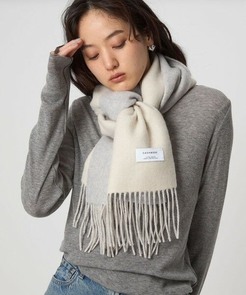 green label relaxing/グリーンレーベル リラクシング カシミヤ リバーシブル マフラー OFF WHITE FREE green label relaxing/グリーンレーベル リラクシング カシミヤ リバーシブル マフラー OFF WHITE FREE