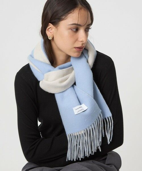 green label relaxing / グリーンレーベル リラクシング マフラー・ショール・スヌード・ストール | カシミヤ リバーシブル マフラー | 詳細10