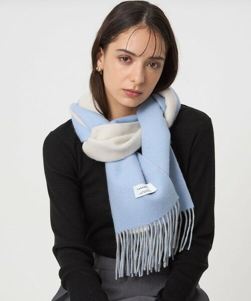 green label relaxing / グリーンレーベル リラクシング マフラー・ショール・スヌード・ストール | カシミヤ リバーシブル マフラー | 詳細11