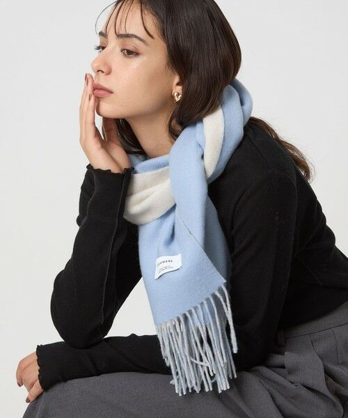 green label relaxing / グリーンレーベル リラクシング マフラー・ショール・スヌード・ストール | カシミヤ リバーシブル マフラー | 詳細12