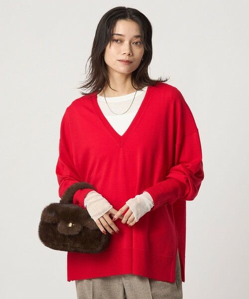 green label relaxing / グリーンレーベル リラクシング カットソー | チュール ドッキング シアー プルオーバー | 詳細3