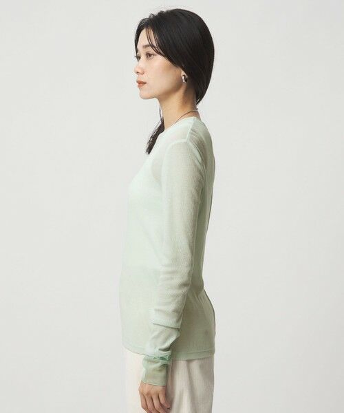 green label relaxing / グリーンレーベル リラクシング カットソー | チュール ドッキング シアー プルオーバー | 詳細20
