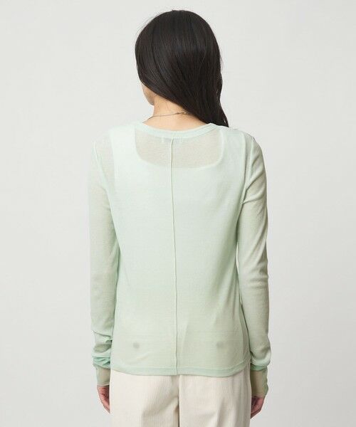 green label relaxing / グリーンレーベル リラクシング カットソー | チュール ドッキング シアー プルオーバー | 詳細21
