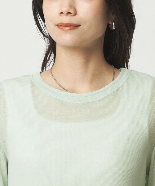 green label relaxing / グリーンレーベル リラクシング カットソー | チュール ドッキング シアー プルオーバー | 詳細22