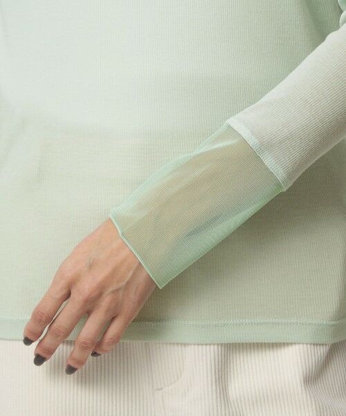green label relaxing / グリーンレーベル リラクシング カットソー | チュール ドッキング シアー プルオーバー | 詳細23