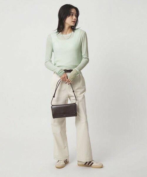 green label relaxing / グリーンレーベル リラクシング カットソー | チュール ドッキング シアー プルオーバー | 詳細14