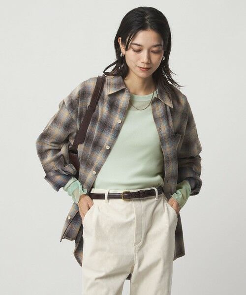 green label relaxing / グリーンレーベル リラクシング カットソー | チュール ドッキング シアー プルオーバー | 詳細16