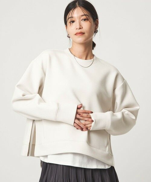 green label relaxing/グリーンレーベル リラクシング 【WEB限定】＜at ease＞ダンボール スリット プルオーバー カットソー NATURAL FREE