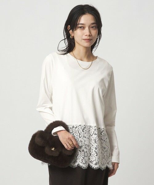 green label relaxing / グリーンレーベル リラクシング カットソー | スソ レース プルオーバー | 詳細6