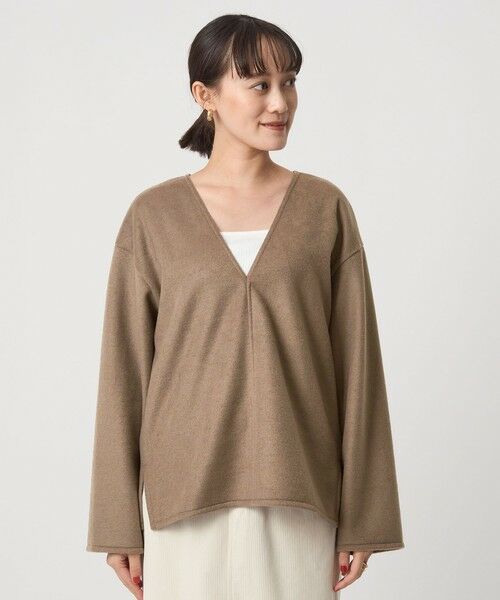 green label relaxing / グリーンレーベル リラクシング カットソー | シャギー Vネック プルオーバー | 詳細14