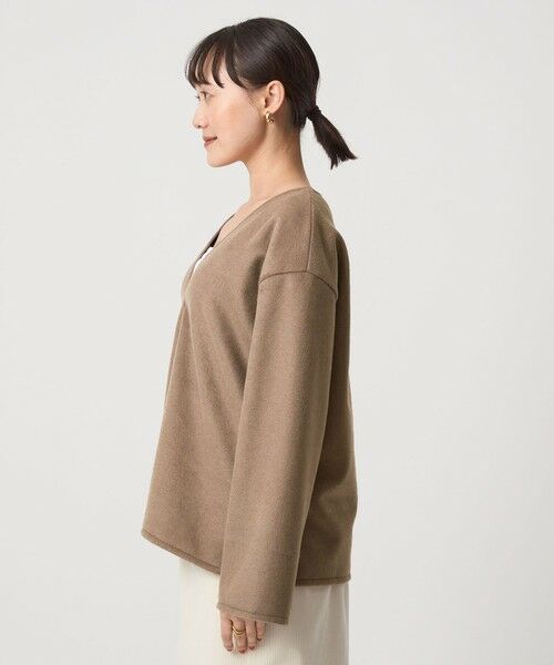 green label relaxing / グリーンレーベル リラクシング カットソー | シャギー Vネック プルオーバー | 詳細15