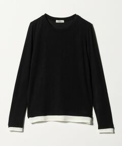 green label relaxing / グリーンレーベル リラクシング カットソー | ベアテン フェイクレイヤード クルーネック プルオーバー