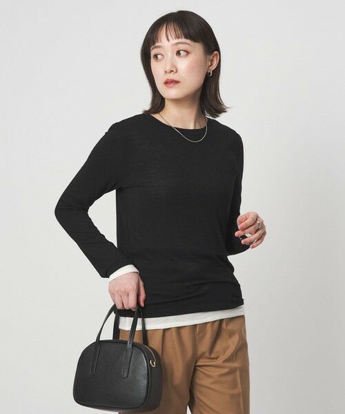 green label relaxing / グリーンレーベル リラクシング カットソー | ベアテン フェイクレイヤード クルーネック プルオーバー | 詳細8