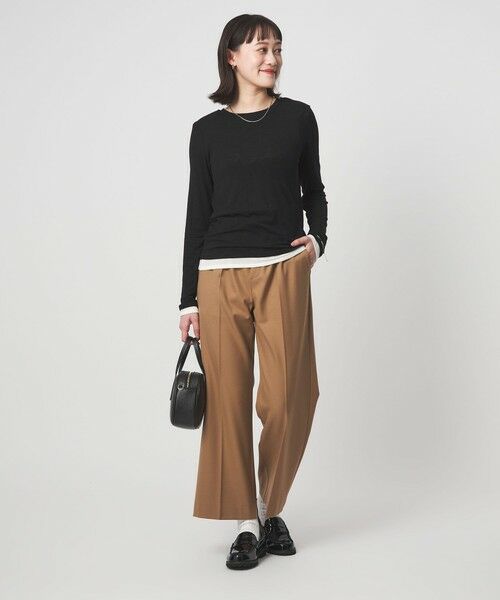 green label relaxing / グリーンレーベル リラクシング カットソー | ベアテン フェイクレイヤード クルーネック プルオーバー | 詳細9