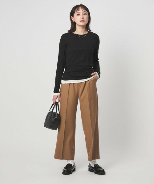 green label relaxing / グリーンレーベル リラクシング カットソー | ベアテン フェイクレイヤード クルーネック プルオーバー | 詳細10