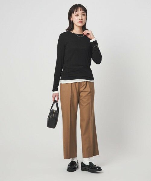 green label relaxing / グリーンレーベル リラクシング カットソー | ベアテン フェイクレイヤード クルーネック プルオーバー | 詳細11