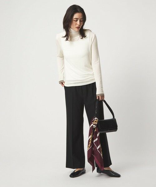 green label relaxing / グリーンレーベル リラクシング カットソー | ベアテン フェイクレイヤード タートルネック プルオーバー | 詳細3