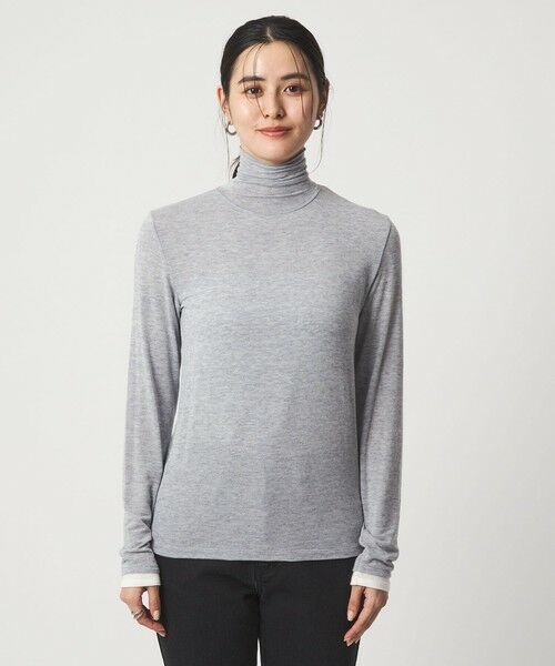 green label relaxing / グリーンレーベル リラクシング カットソー | ベアテン フェイクレイヤード タートルネック プルオーバー | 詳細11