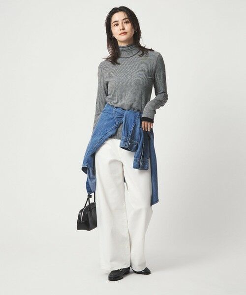 green label relaxing / グリーンレーベル リラクシング カットソー | ベアテン フェイクレイヤード タートルネック プルオーバー | 詳細21