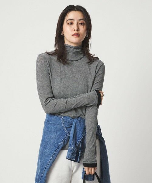 green label relaxing / グリーンレーベル リラクシング カットソー | ベアテン フェイクレイヤード タートルネック プルオーバー | 詳細18