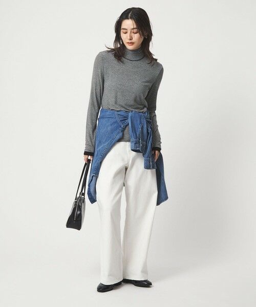 green label relaxing / グリーンレーベル リラクシング カットソー | ベアテン フェイクレイヤード タートルネック プルオーバー | 詳細20