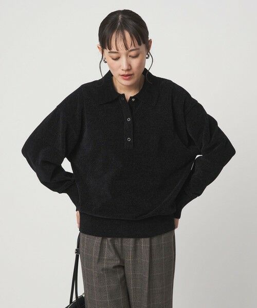 green label relaxing / グリーンレーベル リラクシング ニット・セーター | モールヤーン ポロニット プルオーバー ウォッシャブル | 詳細1