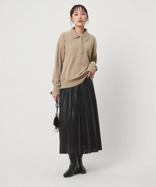 green label relaxing / グリーンレーベル リラクシング ニット・セーター | モールヤーン ポロニット プルオーバー ウォッシャブル | 詳細9