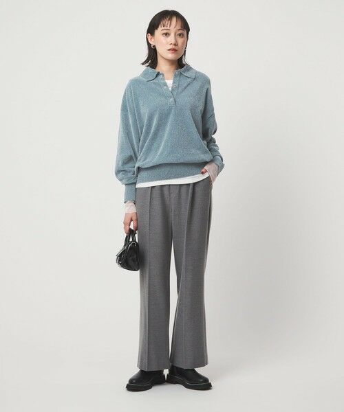 green label relaxing / グリーンレーベル リラクシング ニット・セーター | モールヤーン ポロニット プルオーバー ウォッシャブル | 詳細23