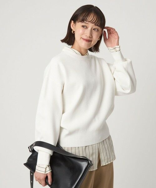 green label relaxing / グリーンレーベル リラクシング ニット・セーター | W/AC パフニット プルオーバー ウォッシャブル | 詳細1