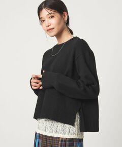 green label relaxing / グリーンレーベル リラクシング ニット・セーター | 【WEB限定】＜at ease＞サイド スリット プルオーバー ニット ウォッシャブル