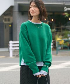green label relaxing / グリーンレーベル リラクシング ニット・セーター | 【WEB限定】＜at ease＞サイド スリット プルオーバー ニット ウォッシャブル