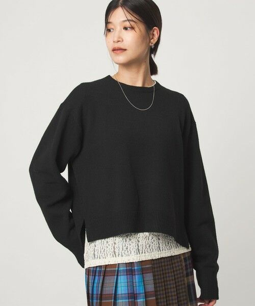 green label relaxing / グリーンレーベル リラクシング ニット・セーター | 【WEB限定】＜at ease＞サイド スリット プルオーバー ニット ウォッシャブル | 詳細1