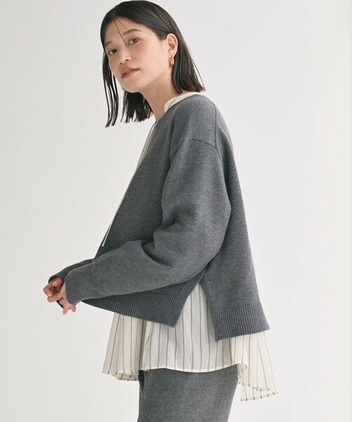 green label relaxing / グリーンレーベル リラクシング ニット・セーター | 【WEB限定】＜at ease＞サイド スリット プルオーバー ニット ウォッシャブル | 詳細7