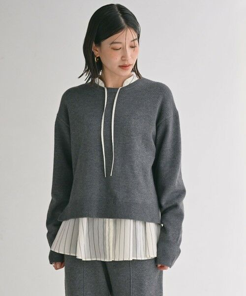 green label relaxing / グリーンレーベル リラクシング ニット・セーター | 【WEB限定】＜at ease＞サイド スリット プルオーバー ニット ウォッシャブル | 詳細8