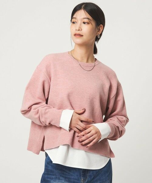 green label relaxing / グリーンレーベル リラクシング ニット・セーター | 【WEB限定】＜at ease＞サイド スリット プルオーバー ニット ウォッシャブル | 詳細13