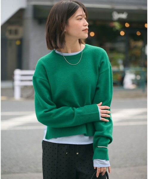 green label relaxing / グリーンレーベル リラクシング ニット・セーター | 【WEB限定】＜at ease＞サイド スリット プルオーバー ニット ウォッシャブル | 詳細27