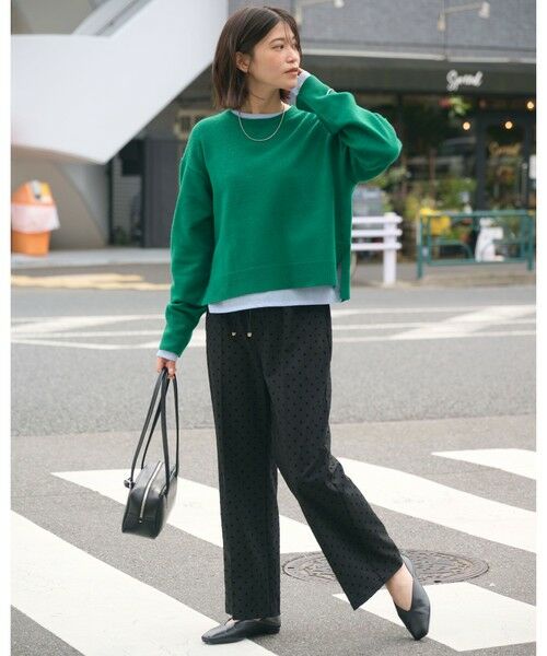 green label relaxing / グリーンレーベル リラクシング ニット・セーター | 【WEB限定】＜at ease＞サイド スリット プルオーバー ニット ウォッシャブル | 詳細29