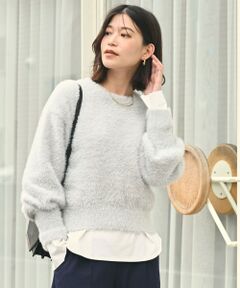 green label relaxing / グリーンレーベル リラクシング ニット・セーター | 【WEB限定】＜at ease＞フェザーヤーン プルオーバー ニット