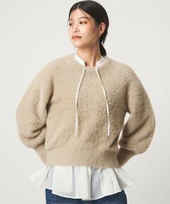 green label relaxing / グリーンレーベル リラクシング ニット・セーター | 【WEB限定】＜at ease＞フェザーヤーン プルオーバー ニット