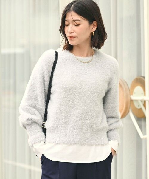 green label relaxing / グリーンレーベル リラクシング ニット・セーター | 【WEB限定】＜at ease＞フェザーヤーン プルオーバー ニット | 詳細12