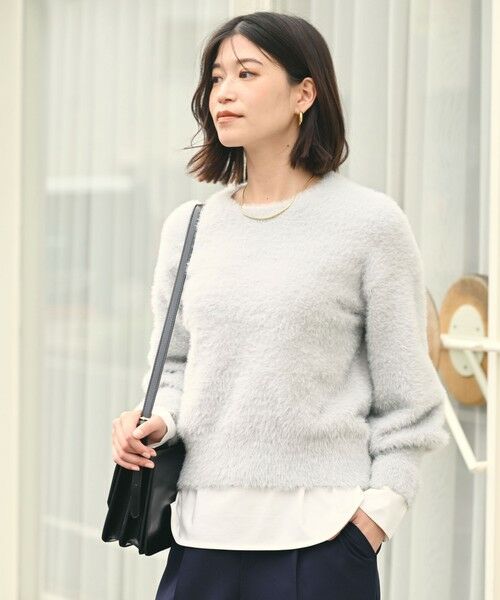 green label relaxing / グリーンレーベル リラクシング ニット・セーター | 【WEB限定】＜at ease＞フェザーヤーン プルオーバー ニット | 詳細13