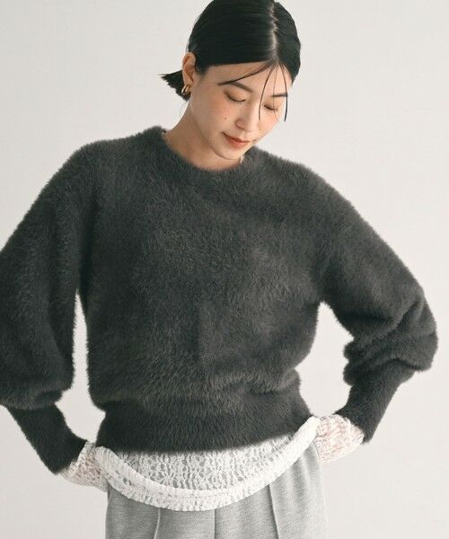 green label relaxing / グリーンレーベル リラクシング ニット・セーター | 【WEB限定】＜at ease＞フェザーヤーン プルオーバー ニット | 詳細21