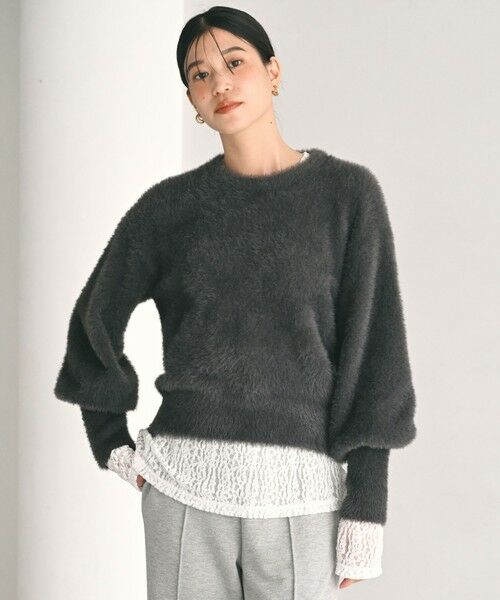 green label relaxing / グリーンレーベル リラクシング ニット・セーター | 【WEB限定】＜at ease＞フェザーヤーン プルオーバー ニット | 詳細23