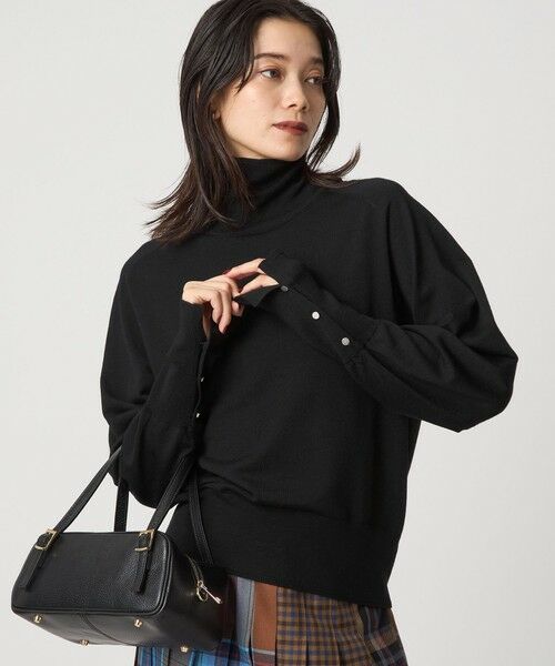 green label relaxing/グリーンレーベル リラクシング 【結論シリーズ】エブリタートルニット ウォッシャブル BLACK FREE