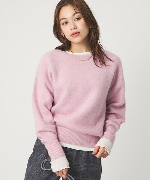 green label relaxing / グリーンレーベル リラクシング ニット・セーター | 【結論シリーズ】ふれてヘアリーニット（PINK）