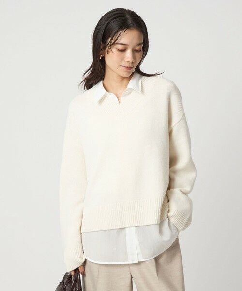 green label relaxing / グリーンレーベル リラクシング ニット・セーター | SERENITY Vネック プルオーバー ニット | 詳細1