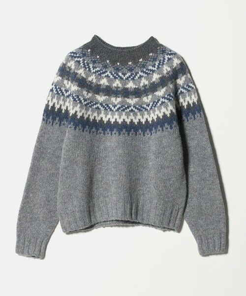 green label relaxing / グリーンレーベル リラクシング ニット・セーター | 【別注】＜Harley of Scotland＞ノルディック プルオーバー ニット | 詳細4