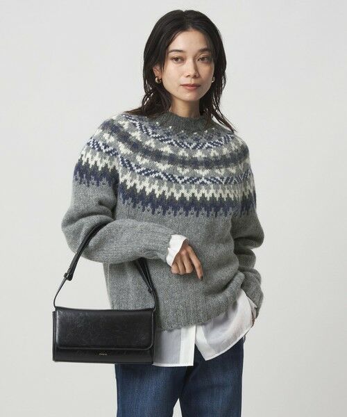 green label relaxing / グリーンレーベル リラクシング ニット・セーター | 【別注】＜Harley of Scotland＞ノルディック プルオーバー ニット | 詳細1