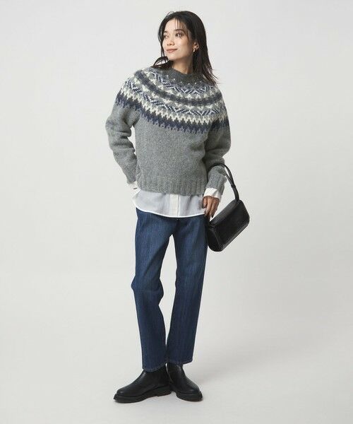 green label relaxing / グリーンレーベル リラクシング ニット・セーター | 【別注】＜Harley of Scotland＞ノルディック プルオーバー ニット | 詳細3